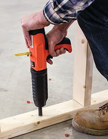 Attaching frame to concrete floor